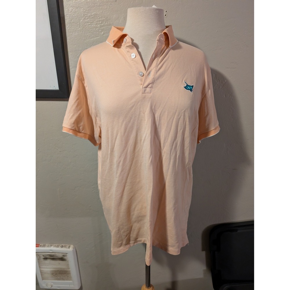 Bonobos Mens slim fit collared polo peach size XL